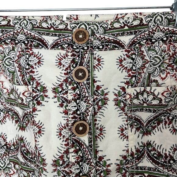 Maeve Kaleidoscope Button-Front Pencil Skirt Women’s 18W Geometric Print Neutral - Picture 5 of 8